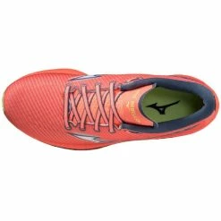 Le moins cher ❤️ Mizuno Wave Rebellion - Chaussures running femme 🤩 -Merrell-shop mizuno wave rebellion chaussures running femme neon flame white neo lime 3